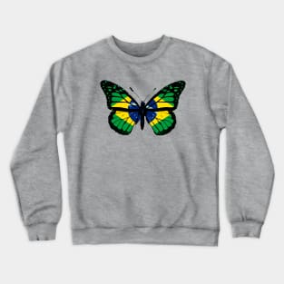 Brazil Monarch Butterfly Flag of Brazil To Celebrate Brazillian Day (Support Brazillian) Crewneck Sweatshirt